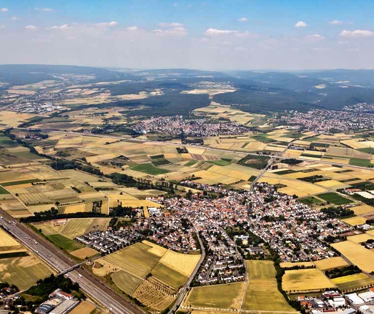 Grundstück geerbt? Luftaufnahme Landschaft