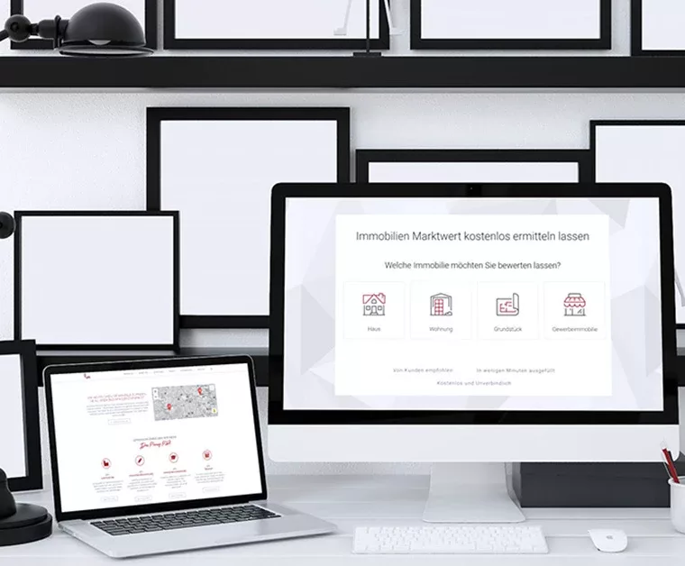 Hauswert ermitteln bzw. berechnen - Online Tool PHI Grafik Mockup